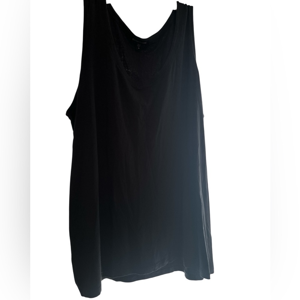 Eileen Fisher Sleeveless black top Sz X Large Rayon Lycra - Picture 6 of 11